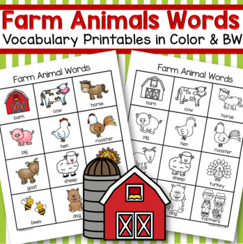 Free Printable Farm Animals Teaching Resources | TPT