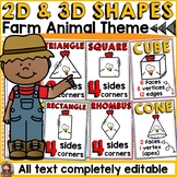 FARM CLASS DECOR: EDITABLE 2D AND 3D SHAPES