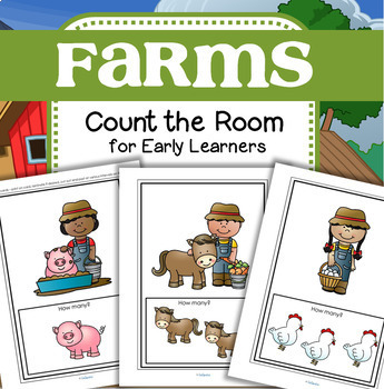 Preview of FARM Count the Room - Simplified and Differentiated for Preschool & Kindergarten