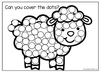 FARM DOT Printables 2 sizes - Toddlers / Preschoolers / fine motor Centers