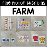 FARM Fine Motor Busy Bins - morning work tubs (Pre-K & Kinder)