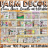 Farmhouse Classroom Decor Editable