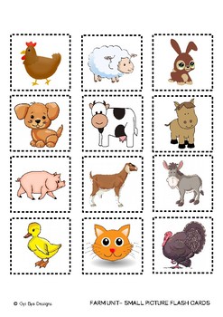 FARM UNIT- PICTURE AND WORD FLASH CARDS by Gyi Bya Designs | TpT
