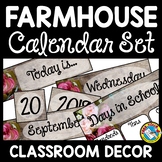 RUSTIC FARMHOUSE CLASSROOM DECOR CALENDAR SET NUMBER CARDS