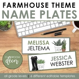 FARMHOUSE Classroom Decor: Name Tags & Name Plates