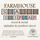 FARMHOUSE Shabby Shiplap Decor - Alphabet & Numbers