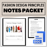 FASHION DESIGN PRINCIPLES NOTES PACKET