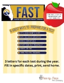 FAST Assessment Parent Letters: 3 Letters for the Whole Year