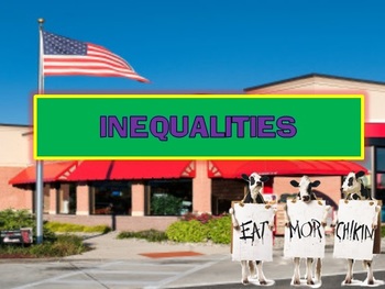 Preview of FAST FOOD FUN: Writing, Graphing & Interpreting INEQUALITIES with two variables