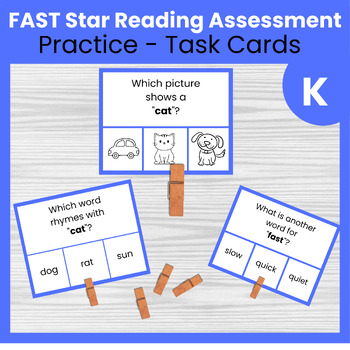 Preview of FL FAST Star Early Literacy Assessment- Aligned Practice Task Cards for Kinder