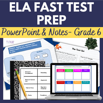 Preview of FAST Test Prep Reading Standards Review for 6th Grade