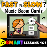 FAST and SLOW Sounds BOOM CARDS™ Music Game Fast Slow Acti