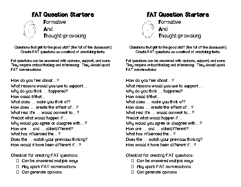 Preview of FAT Questions Handout
