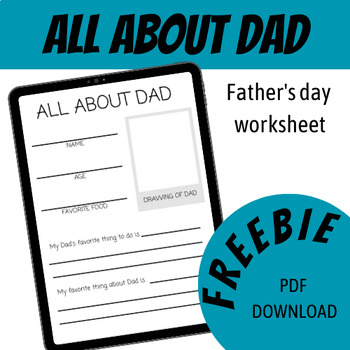 FREEBIE - Father's Day by Elizabeth ONeil | TPT