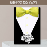 FATHER'S DAY CARD, FOLDABLBE CARD MAKING TEMPLATES, PRINTA