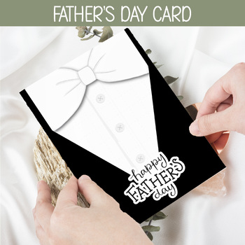 Preview of FATHER'S DAY CARD MAKING SET, TAKE HOME GIFT FOR GRANDPA, JUNE WRITING ACTIVITY