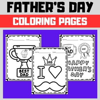 Preview of FATHER' S DAY COLORING SHEETS CRAFT & ACTIVITIES, COLORING PAGES