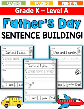 Preview of FATHER'S DAY Sentence Building LEVEL A