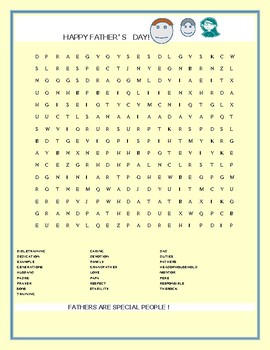 Preview of FATHER'S DAY WORD SEARCH