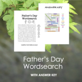 Father's Day Word Search With Answer Key Handout