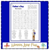 FATHER'S DAY Word Search Puzzle Handout Fun Activity