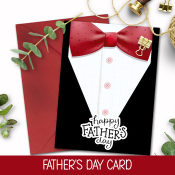 Preview of FATHERS DAY CARD FOR DAD, JUNE PRINTABLES, LETTER WRITING ACTIVITY, CARD-MAKING