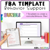 FBA TEMPLATE Behavior Intervention Plan BIP | BUNDLE