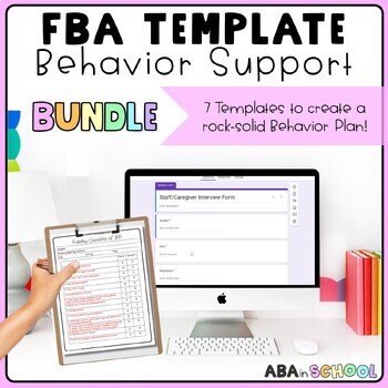 Preview of Behavior Plan Template FBA Behavior Tracker and IEP data collection sheets