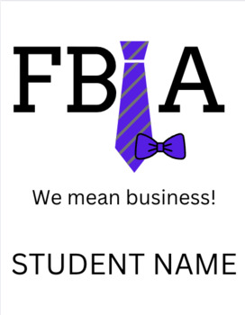 Preview of FBLA Locker Signs: We Mean Business