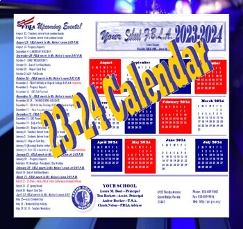 Preview of FBLA or Club 23-24 Yearly Calendar