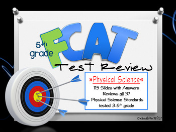 Preview of FCAT 2.0 PHYSICAL Science- Grade 5 Review and Optional Game Cards