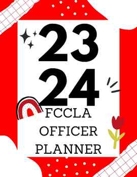 Preview of FCCLA Officer Planner Printable
