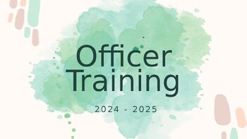 Preview of FCCLA Officer Training Slides