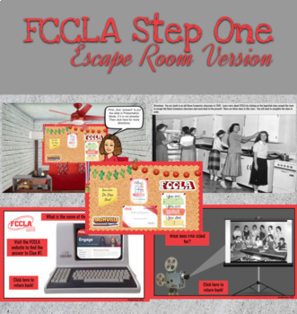 Preview of FCCLA Step One Virtual Escape Room, Great for Virtual Learners and chapters