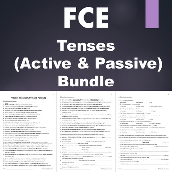 Preview of FCE - Tenses (Active and Passive) - worksheets - Bundle