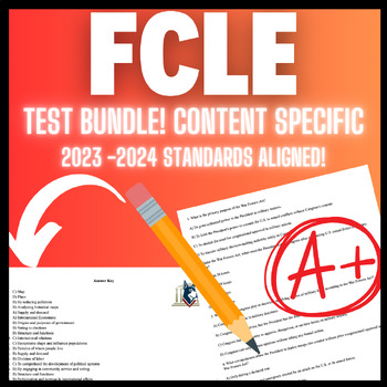 Preview of FCLE Review Test BUNDLE! 17 Practice Review Guides! | Editable Documents