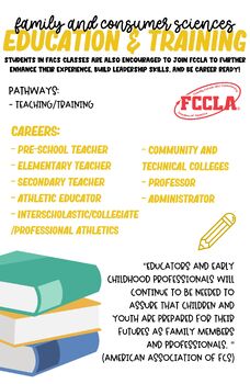 Preview of FCS Career Cluster & Pathway Poster - Education & Training