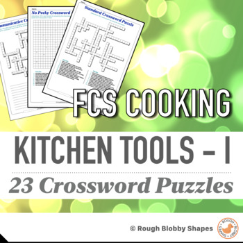 Preview of FCS Cooking - Kitchen Tools I - Crosswords