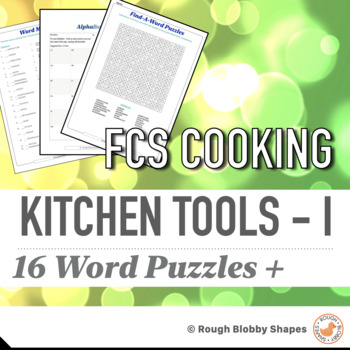 Preview of FCS Cooking - Kitchen Tools I -  Word Puzzles & Literacy