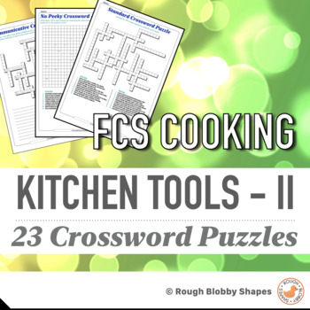 Preview of FCS Cooking - Kitchen Tools II - Crosswords