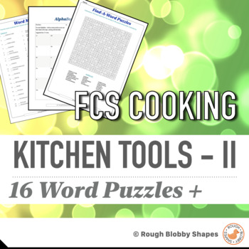 Preview of FCS Cooking - Kitchen Tools II -  Word Puzzles