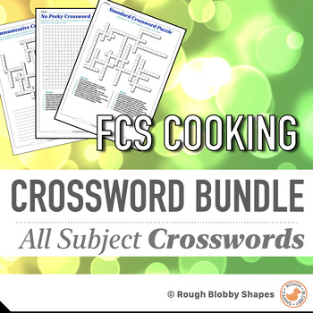 Preview of FCS Cooking - Crossword Puzzles Growing Bundle