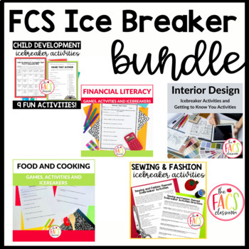 Preview of Family and Consumer Science | Ice Breaker Activities | Bundle |  Back to School