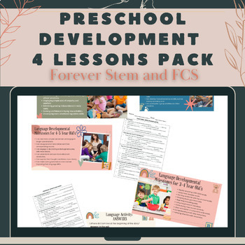 Preview of FCS-Preschool Development 4 Lessons Pack-CTE