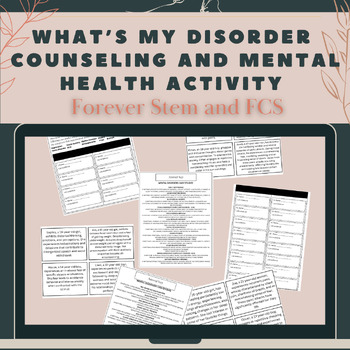 Preview of FCS-What's My Mental Disorder ? Counseling and Mental Health Group Activity