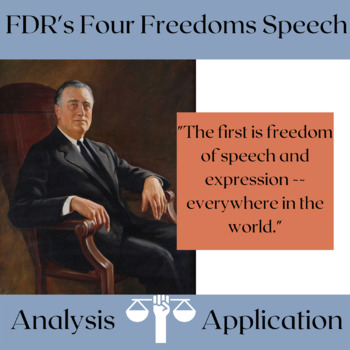 Preview of FDR's Four Freedom's Speech Analysis Activity