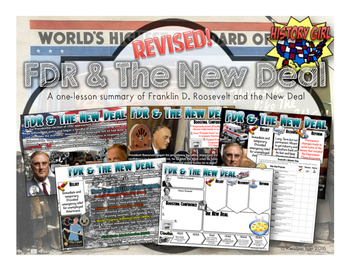 Preview of F.D.R. & The New Deal: PowerPoint and Student Infographic Notes