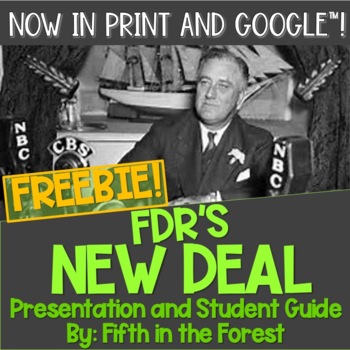 Preview of FDRs New Deal Discussion Guide FREEBIE for Distance Learning