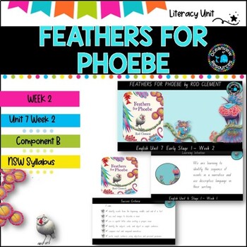 Preview of FEATHERS FOR PHOEBE -NSW ES1 Unit 7 - component B WEEK 2 English- TERM 2