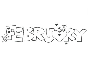 february calendar clipart black and white tree